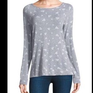 Joie Annora Heart Sweatshirt in Heather Grey